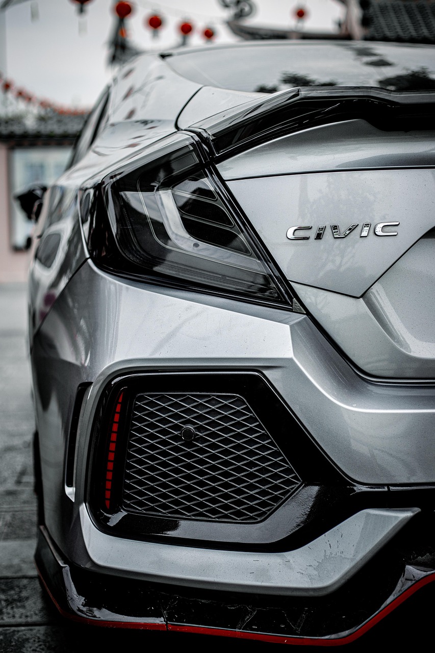 car, honda, civic, rear, tail lights, car rear, vehicle, auto, car wallpapers, automobile, automotive, transportation, shiny car, honda civic